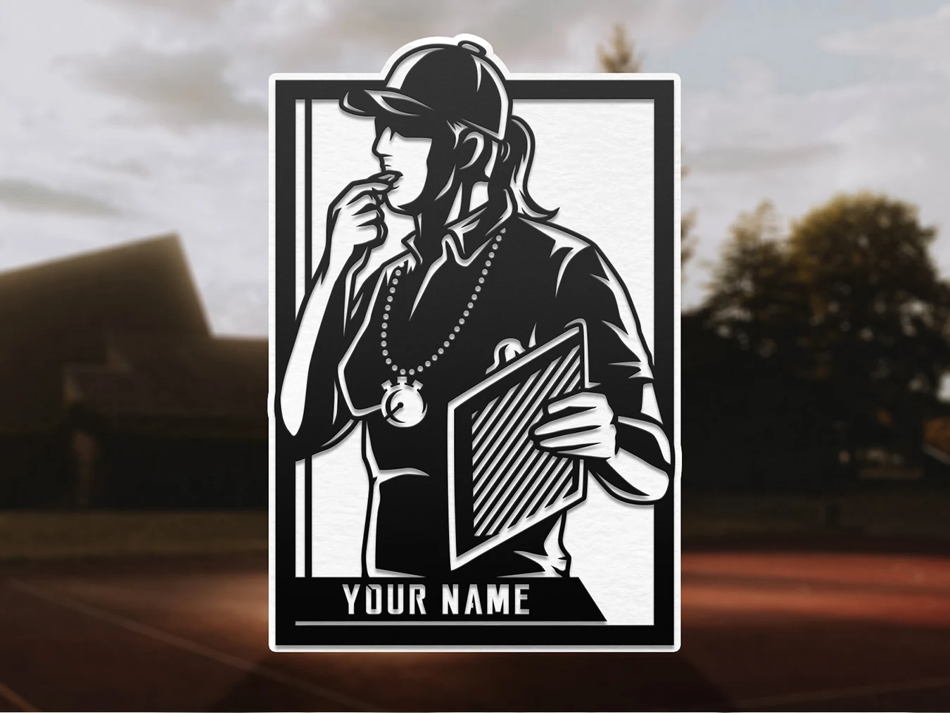 Personalized coach display. Supplier finished product render.
