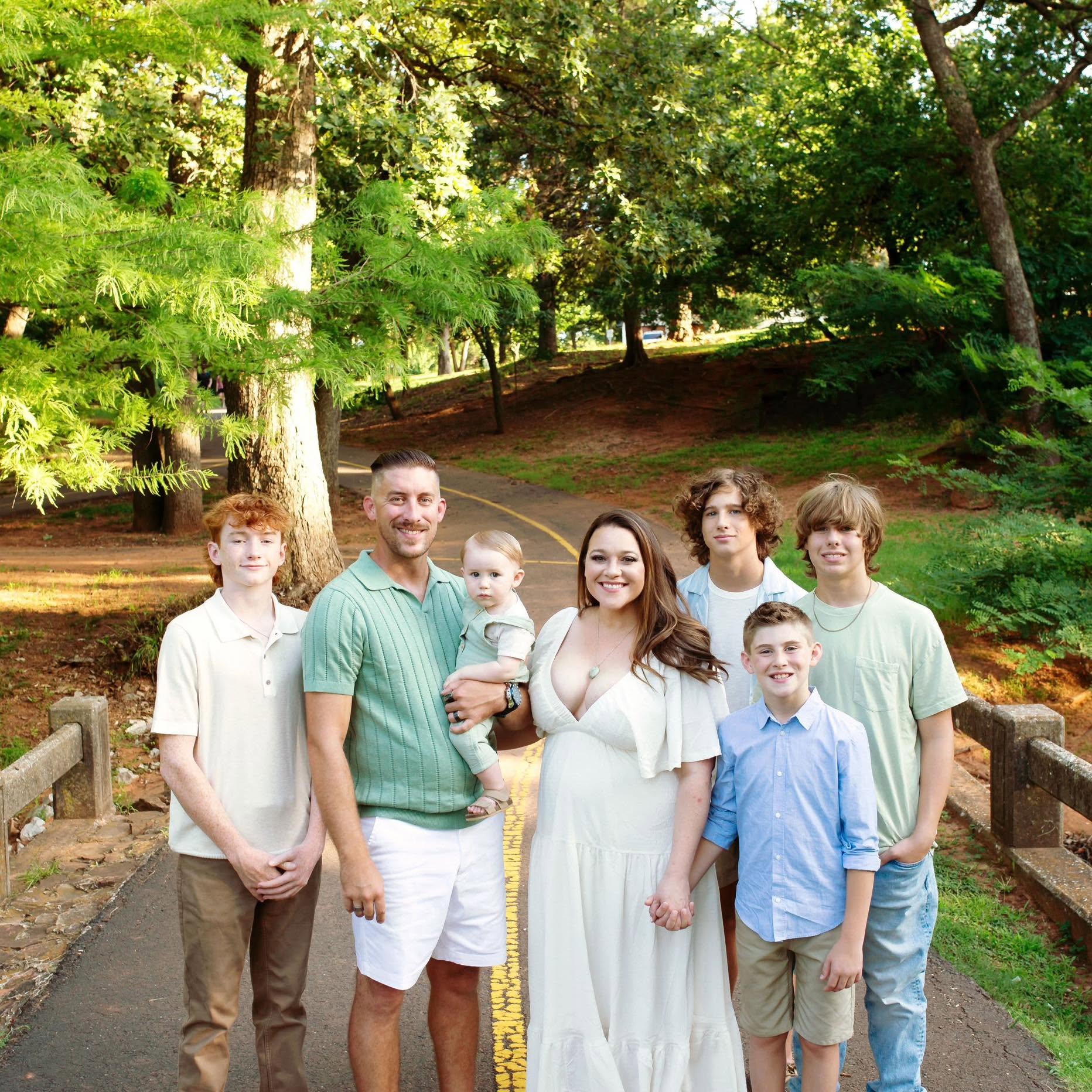 The T6 Design Co. family together outdoors